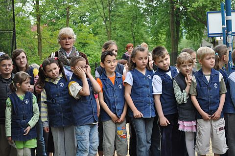 Ewakuacja szkoy w Grojcu
