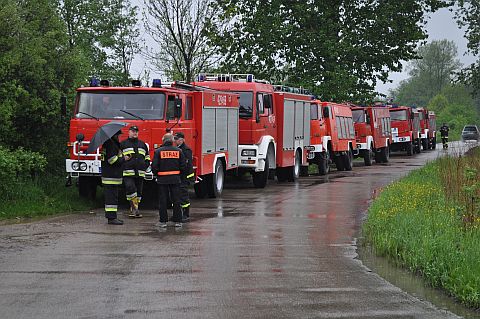 Akcja przeciwpowodziowa w gminie Alwernia