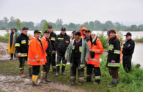 Akcja przeciwpowodziowa w gminie Alwernia