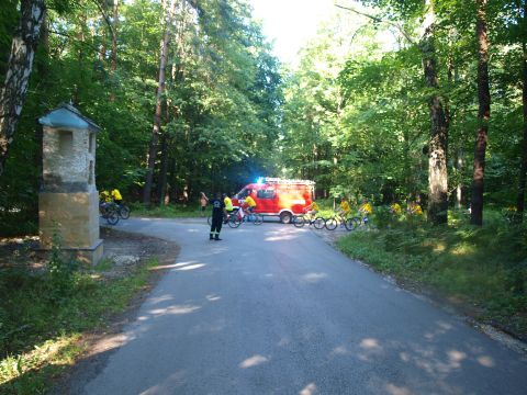 Zabezpieczenie rajdu rowerowego do Puszczy Dulowskiej Zabezpieczenie rajdu rowerowego do Puszczy Dulowskiej