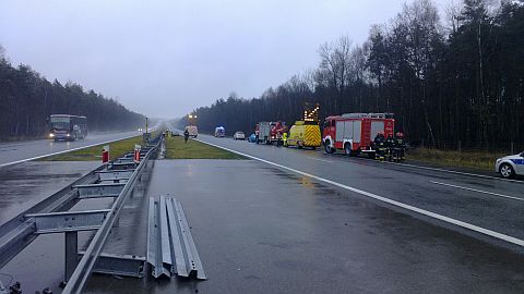 Wypadek na A4 24.11.2013