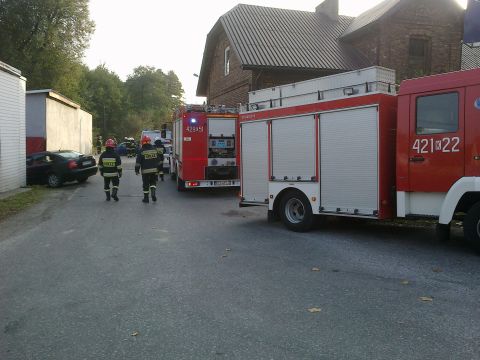 Wypadek samochodu osobowego w Alwerni przy ul. Olszewskiego