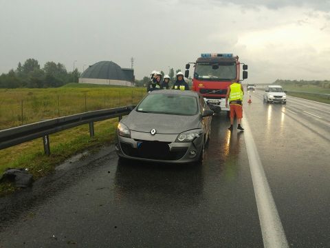 A4 - kolizja Skody i Renaulta 