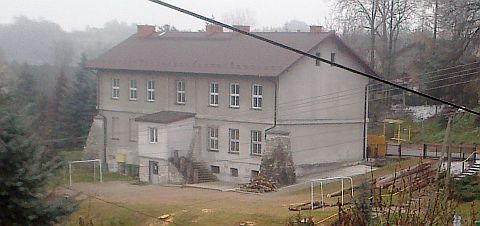 Wycinka drzew przy szkole podstawowej w Grojcu