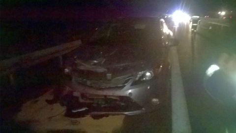 Wypadek na A4 z udziaem Toyoty Avensis