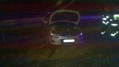 Wypadek na A4 z udziaem samochodu osobowego <br />Hyundai