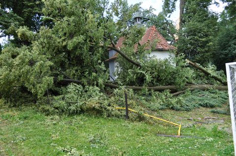 Usuwanie skutków porannej nawałnicy Usuwanie skutków porannej nawałnicy